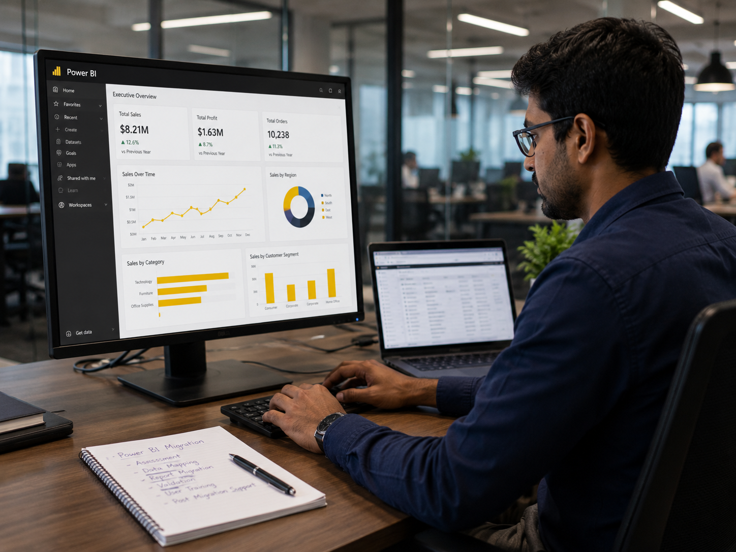 Analytics specialists planning a Power BI migration and modernization program